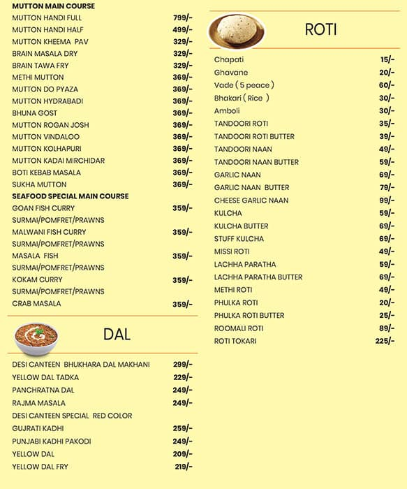 Kokan Coast menu 