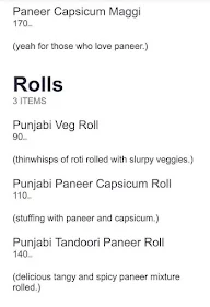 Paratha Wala menu 2