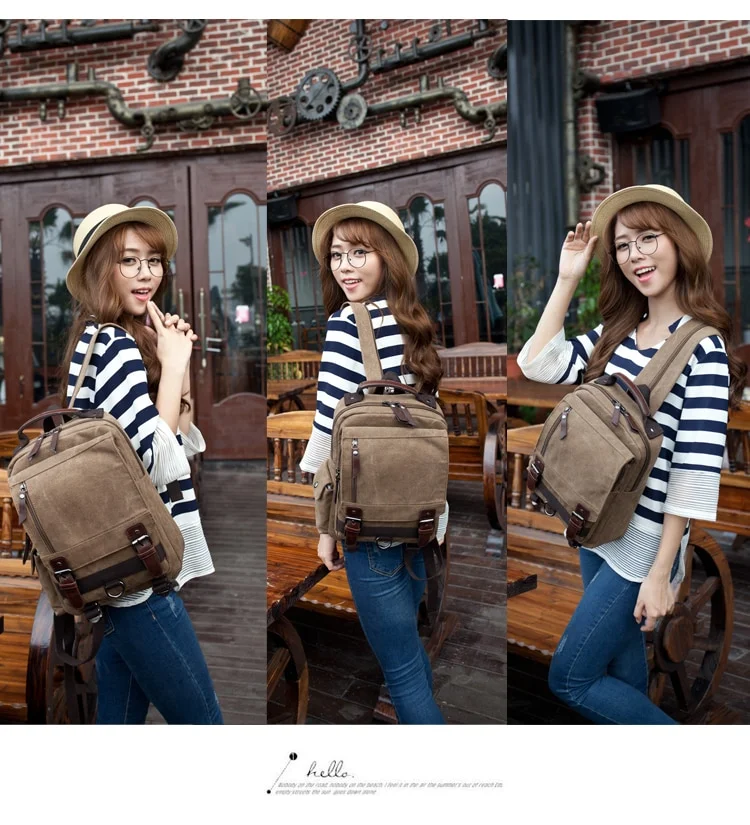 Title 3, Fashion canvas outdoor travel crossbody chest b...
