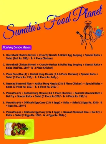 Sumita's Food Planet menu 