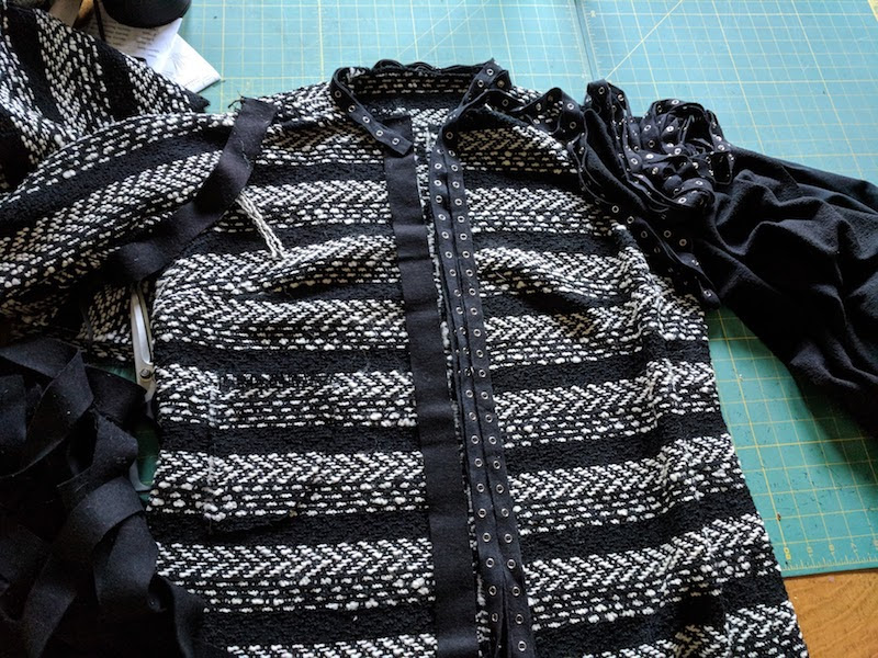 Communing With Fabric: Striped Bouclé Coat