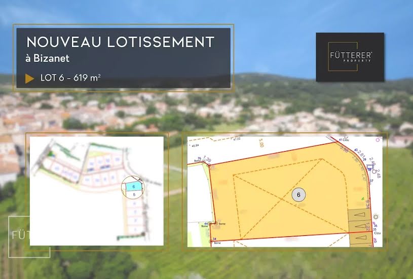  Vente Terrain à bâtir - 619m² à Bizanet (11200) 