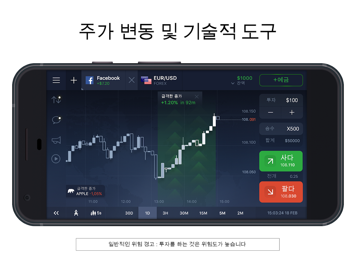   IQ Option 브로커: 포렉스, CFD’s, 비트코인 트레이딩- 스크린샷 