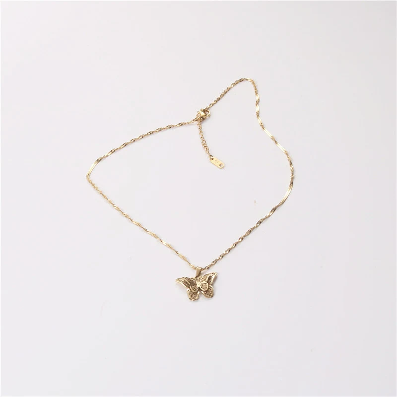 Title 6, Colar Borboleta Simples Feminino Joia de Moda D...