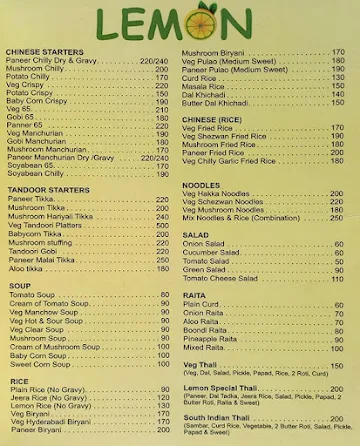 M/S Veg Restaurant menu 