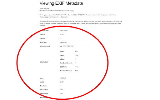 Exifer-dexifer - Photo Image Metadata Viewer