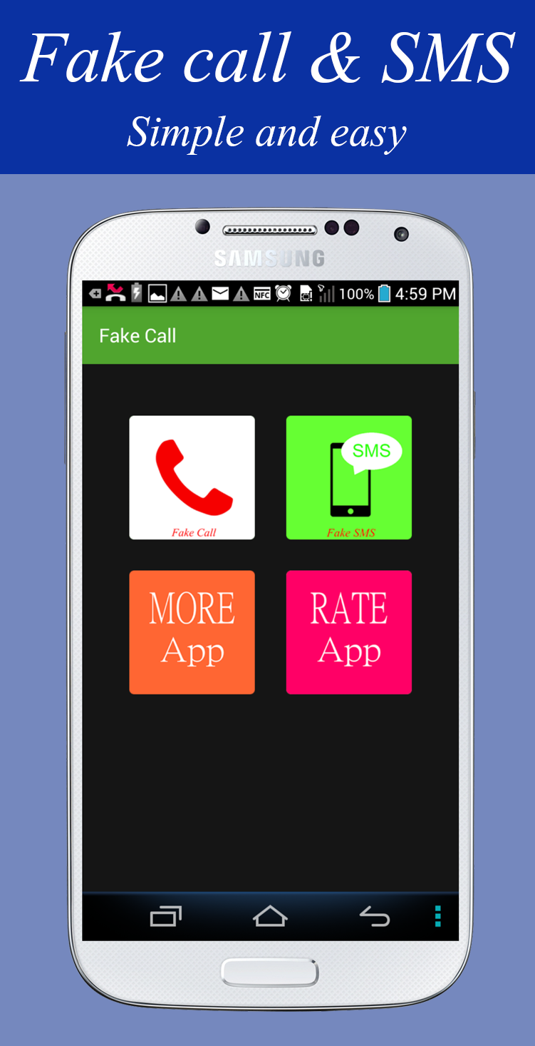 Android application fake call screenshort