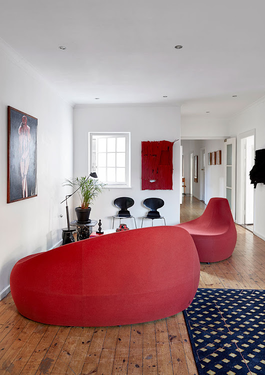 The entrance hall of the top-floor apartment.