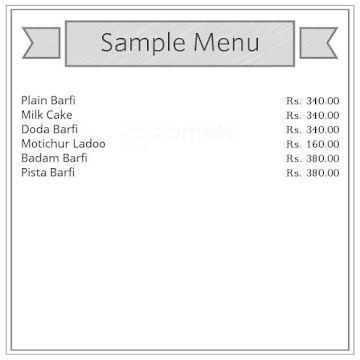 Sai Bikaner Sweets menu 