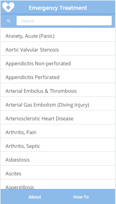 Android application Emergency Treatment - Ease ME screenshort