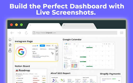 SnipOwl: Create live dashboards using snapshots