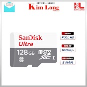 [Bh 5 Năm] Thẻ Nhớ Micro Sdxc Sandisk 128Gb Upto 100Mb/S 533X Ultra Uhs - I - Chính Hãng