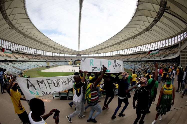 The ANC launches its manifesto at Moses Mabhida stadium in Durban ahead of the general elections this year. Photo: SANDILE NDLOVU