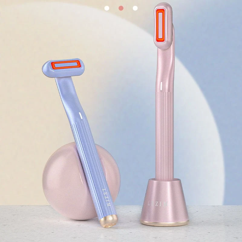 Dispositivo de belleza ocular giratorio para el cuidado en casa. Reduce arrugas y ojeras con rotación y rejuvenecimiento facial.