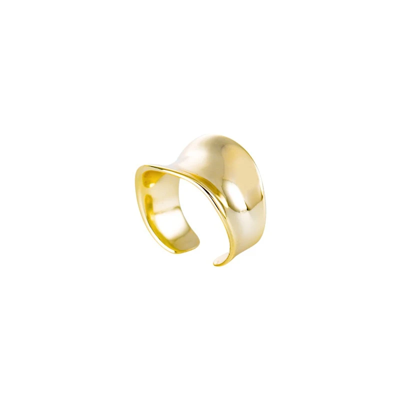 Bague femme en argent sterling S925, concave irrégulière. Un bijou élégant et unique pour compléter votre look.