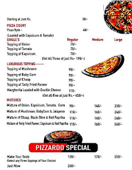 Pizzardo menu 1