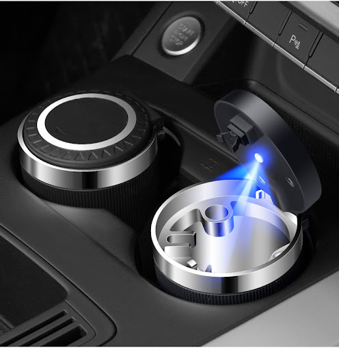 Title 3, Car Ashtray With Cover and LED Light for Home a...