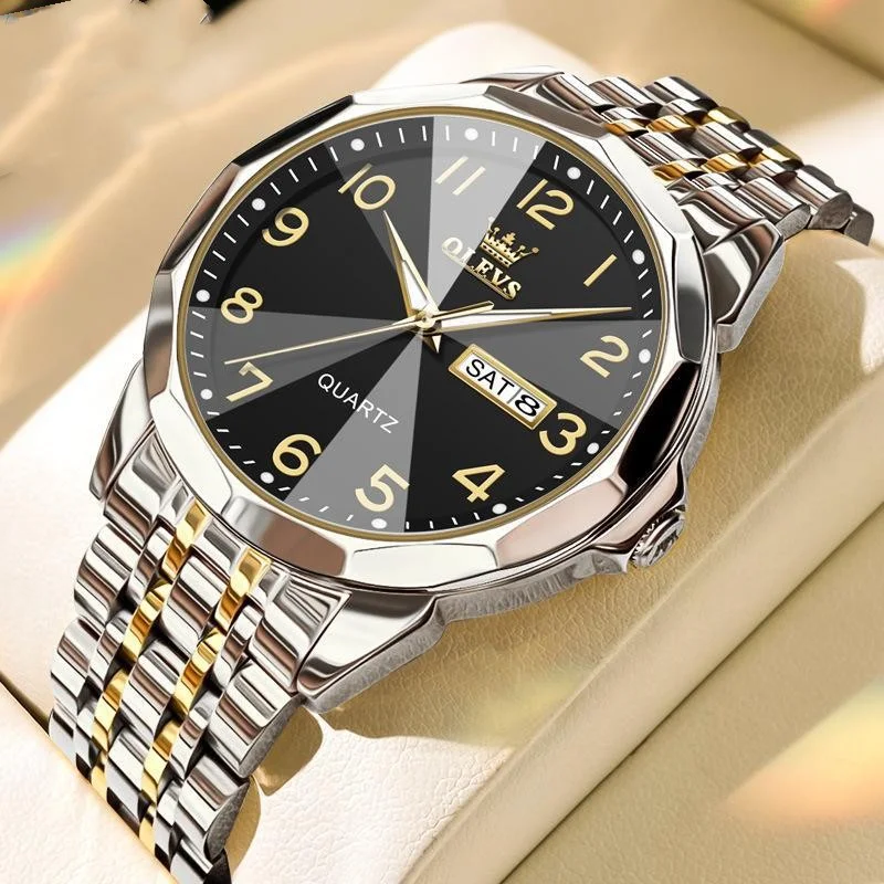 Montre Homme Quartz Numérique Étanche Calendrier Idéale pour le Sport. Affichage clair, fonction calendrier, résistante à l'eau et pratique.