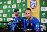 Faf du Plessis of South Africa is interviewed after day 5 of the International Test Series 2019/20 match between South Africa and England at Newlands Cricket Ground, Cape Town on 7 January 2020.
