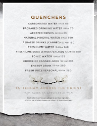 Tattenham Across The Orient - Tao menu 1