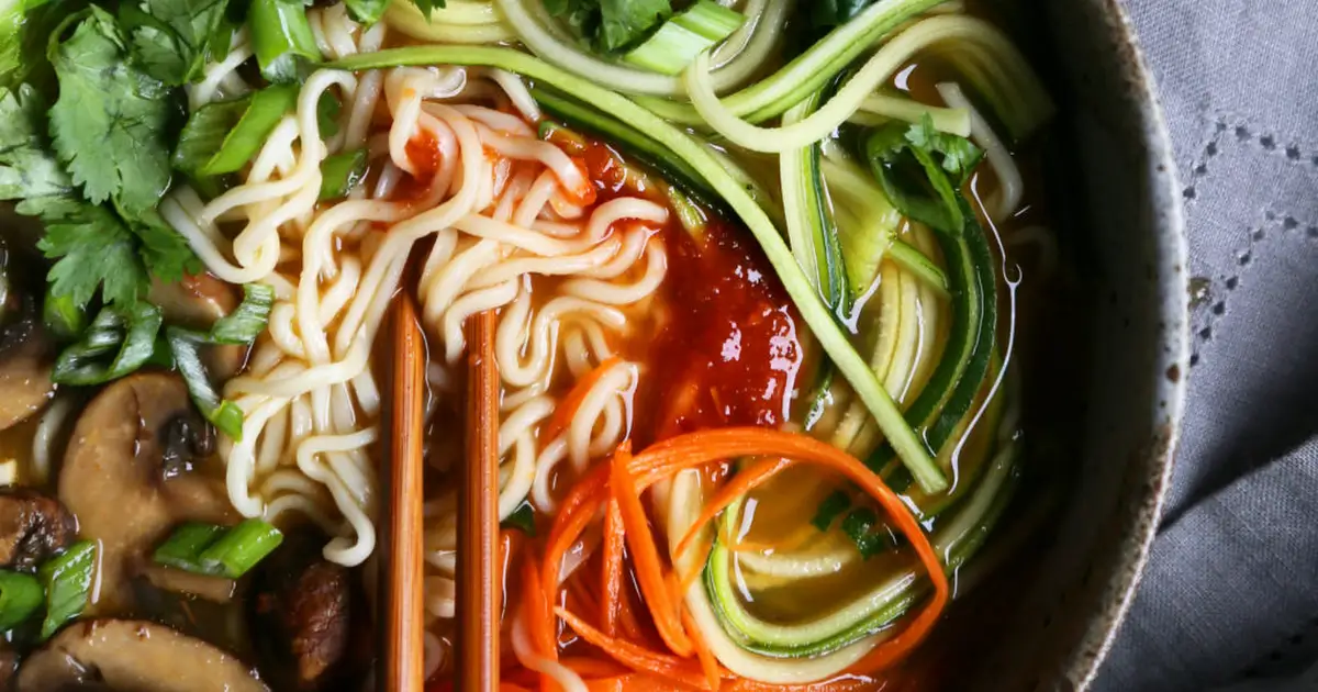 Blackened Chicken Ramen Noodle Soup - Baker by Nature