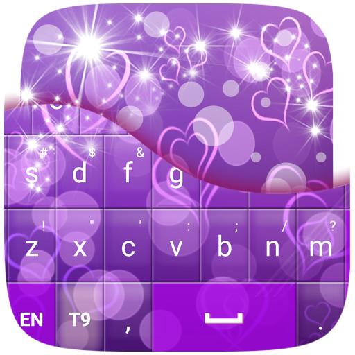 紫色背景虚化的键盘心 個人化 App LOGO-APP開箱王