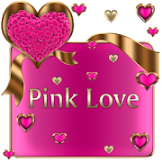 Pink Love Go SMS Theme