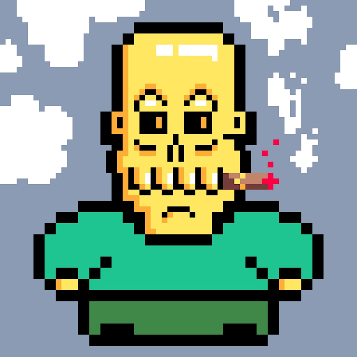 Smoking Skull #634