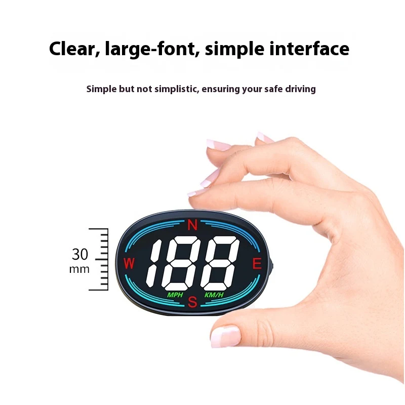 Affichage tête haute HUD GPS Compas Vitesse Multifonction Alimentation USB Vélocimètre Améliore la Sécurité et Fournit des Informations Claires au Conducteur