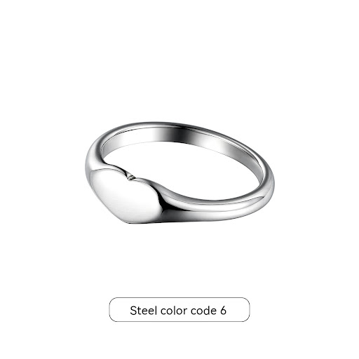 Title 5, Hip Hop Love Couple Titanium Steel Ring, Trendy...
