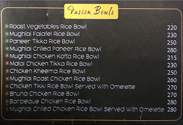 The Good Bowl menu 
