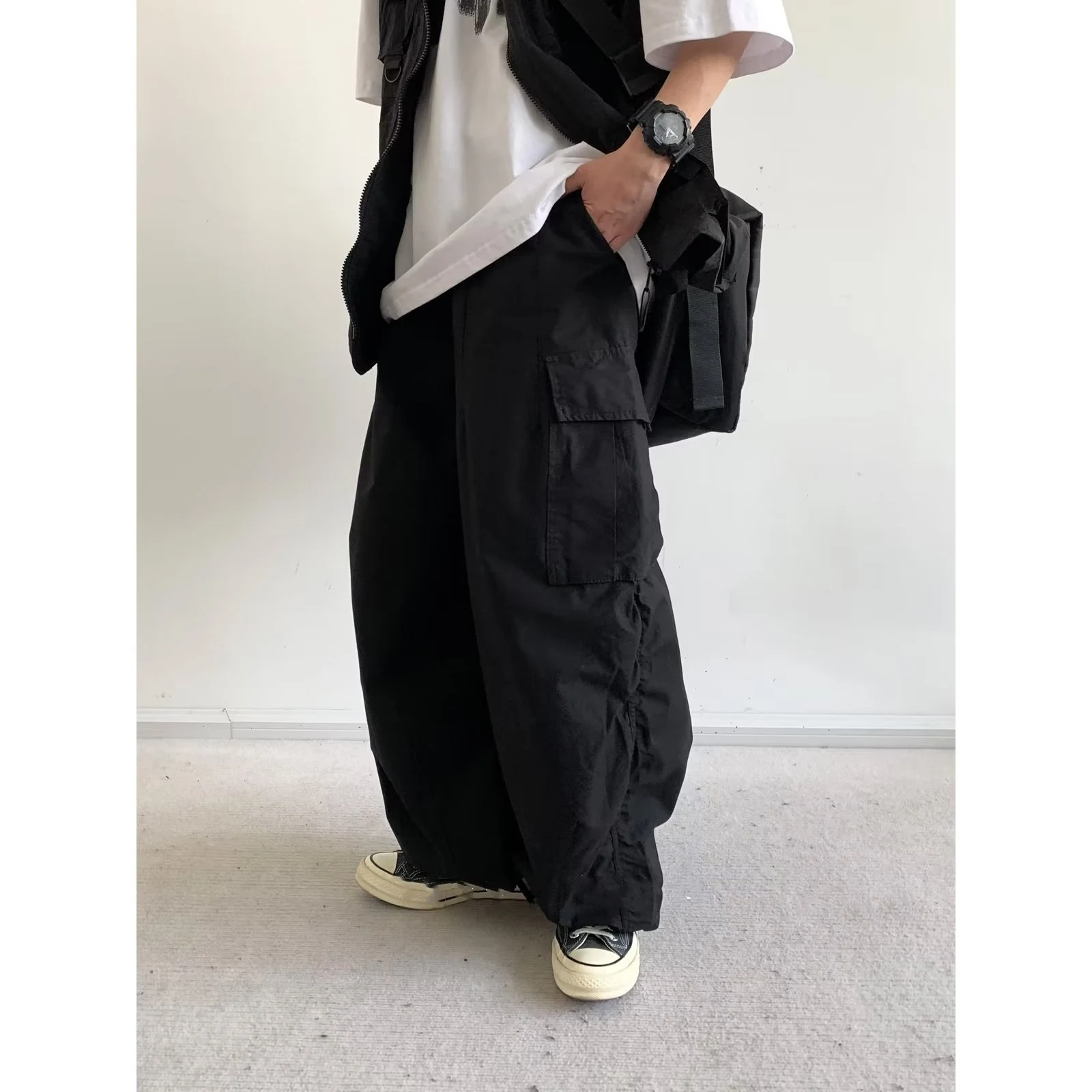Title 7, Pantalones de trabajo anchos retro japoneses pa...