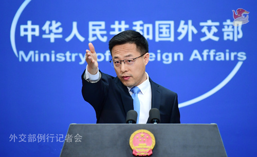 China's Ministry of Foreign Affairs spokesperson Zhao Lijian