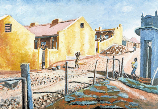 EARLY WORK: 'Yellow Houses, A Street in Sophiatown' was bought by the Johannesburg Art Gallery, a first for a municipal gallery in apartheid South Africa