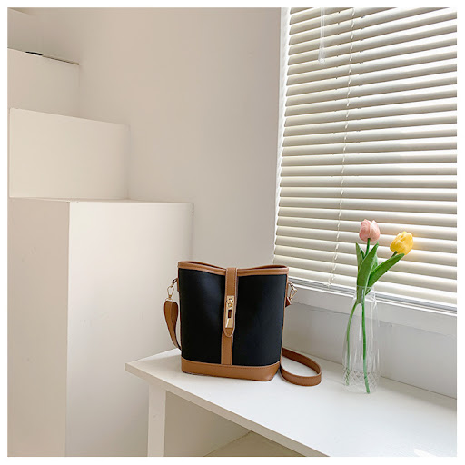 Title 9, New Contrast Color Texture Crossbody Bucket Bag...