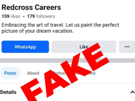 One of the fake job offers on Facebook.