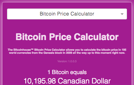 Historical Bitcoin Price Calculator small promo image