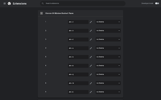 Window Shortcut Placer (Chrome OS)