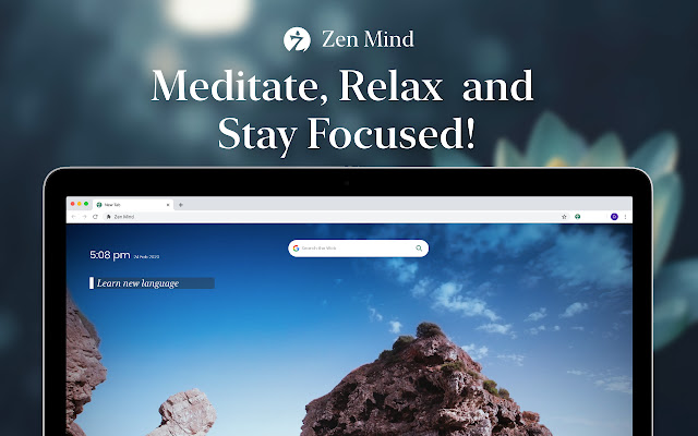 Zen Mind: Meditate - Relax - Wallpapers chrome extension