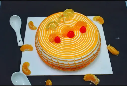 Eggless Orange Classic Cake