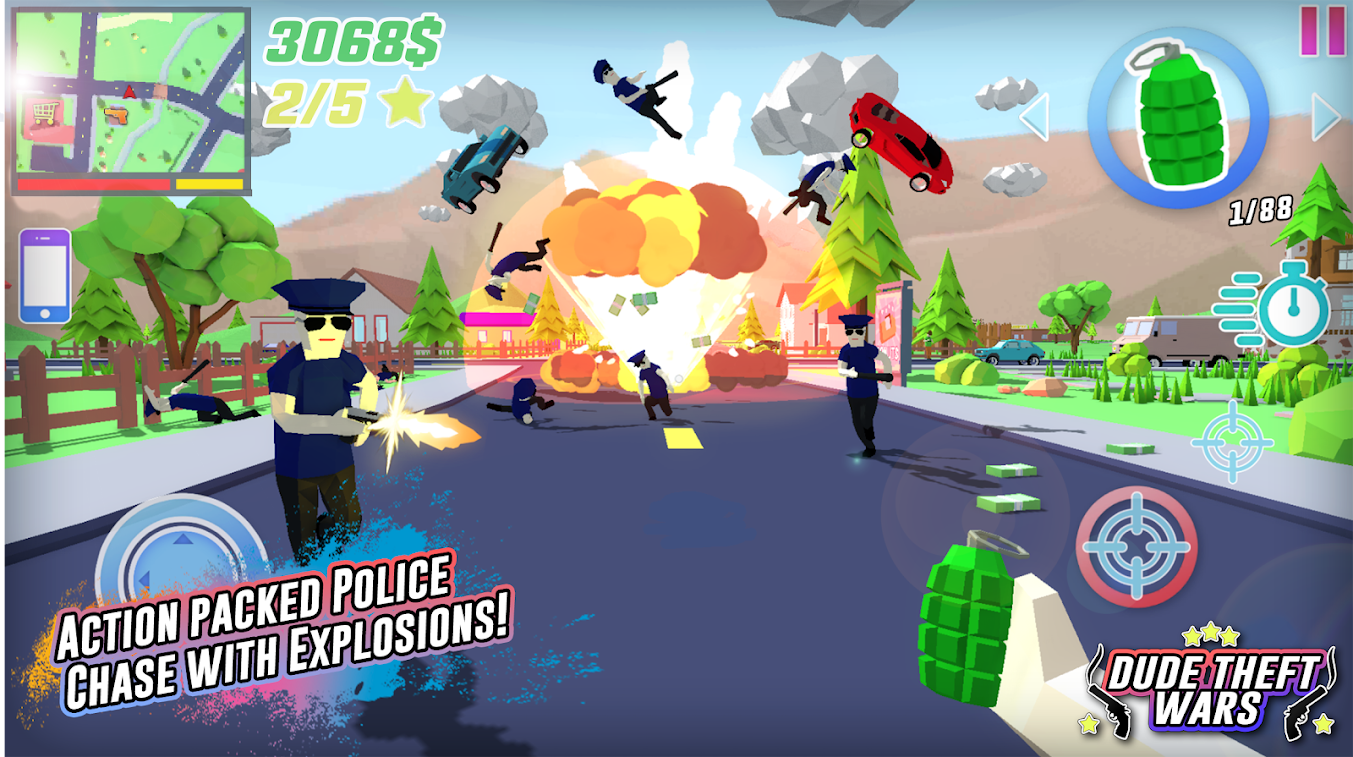 Dude Theft Wars apk mod dinheiro infinito