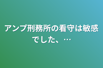 アンプ刑務所の看守は敏感でした、…