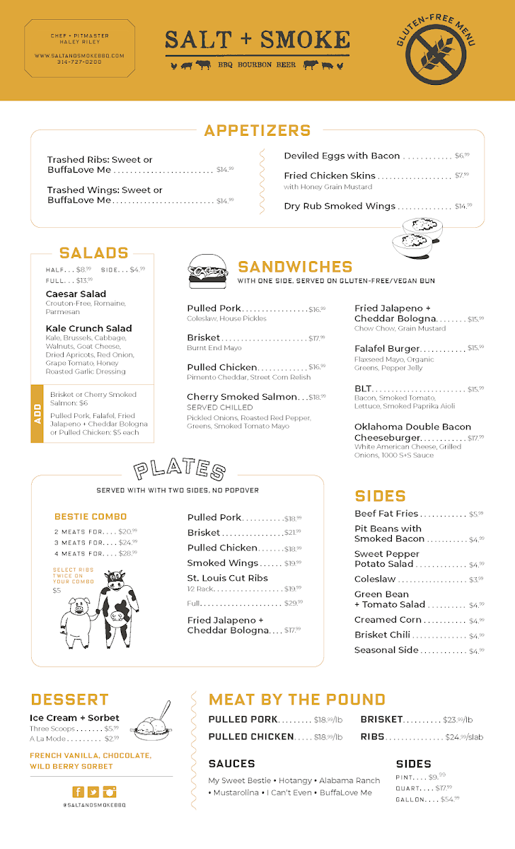 Gluten-Free menu