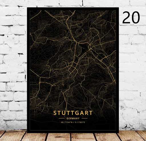 Title 21, Rostock City Poster Home Canvas Decorative Pain...