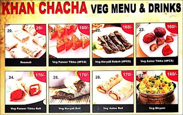 Khan Chacha menu 