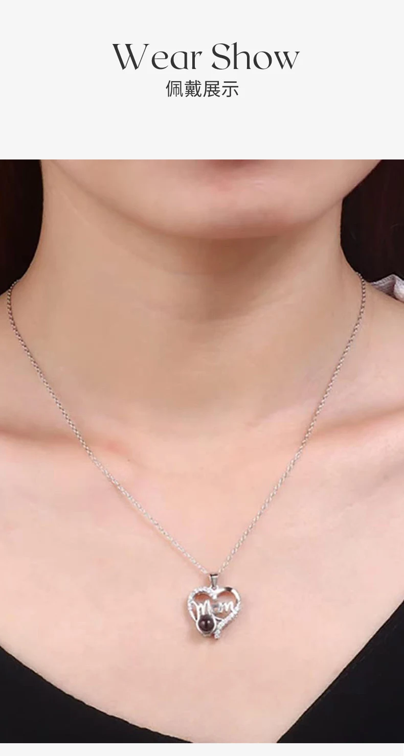 Title 3, Projection Titanium Steel Necklace for Women, L...