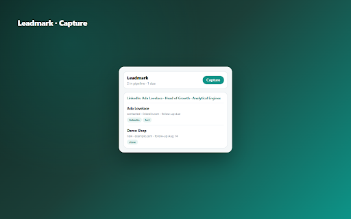 Leadmark screenshot 1