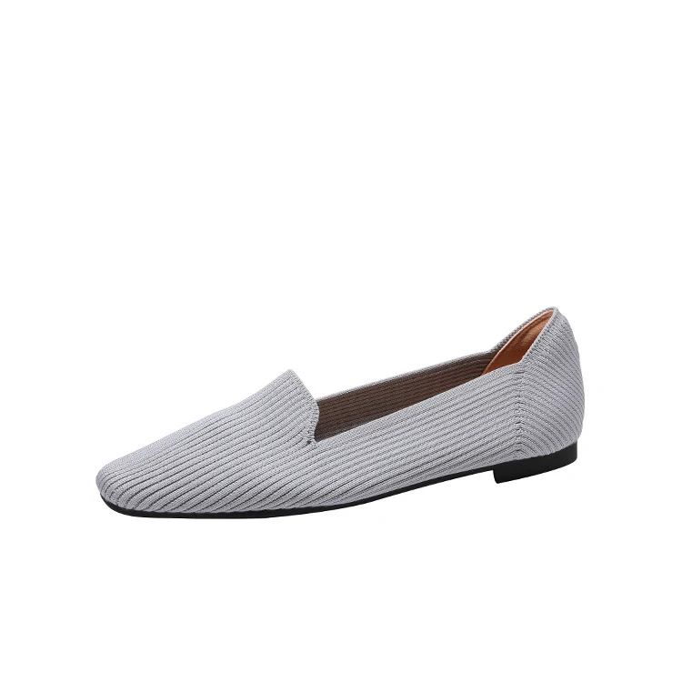 Title 18, Vierkante Neus Platte Gebreide Schoenen met Fly...