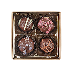 Assorted Dark Chocolate Truffle Box (4 pcs)