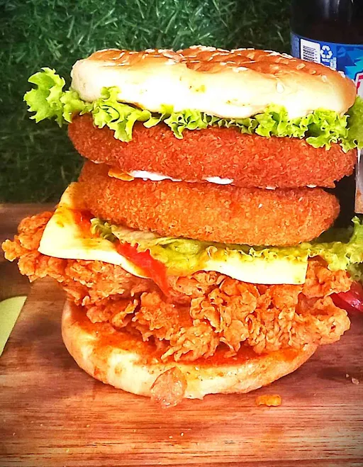 Crispy Fryers Chicken Double Burger [Jumbo]